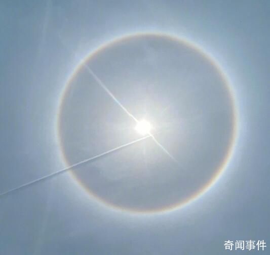 武汉的日晕是一圈彩虹 十分壮观且绝美
