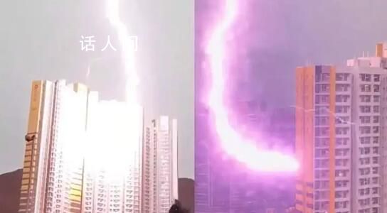 香港一住宅楼被雷击中 闪电从天而降一秒劈中两次住宅楼
