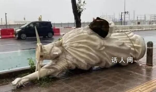 台风卡努吹飞冲绳自由女神像 已造成1人死亡至少23人受伤