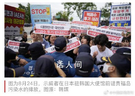 韩国大学生反对排海闯入日本使馆