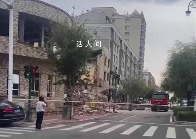 黑龙江佳木斯一宾馆发生坍塌 官方：暂不清楚是否有伤亡