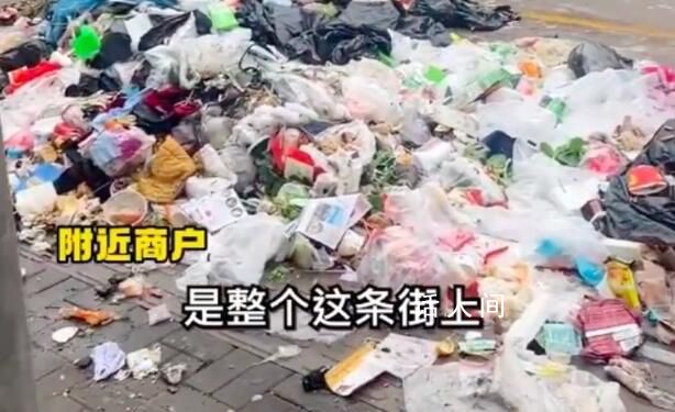 湖南一小镇街道垃圾成堆无人清理 已经有6天没人打扫