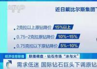 2克拉以上原钻降价超15% 国际原钻价格不断下滑