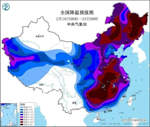 降温图红到发黑 中央气象台直呼刺激