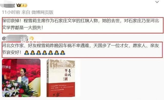 作家程雪莉因意外事故去世 不少网友都发文缅怀女作家